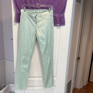 New York & Company Light Green Skinny Jeans